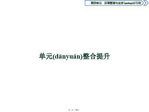 鲁教版地理选修六新素养同步课件第四单元环境管理与全球行动单元整合提升