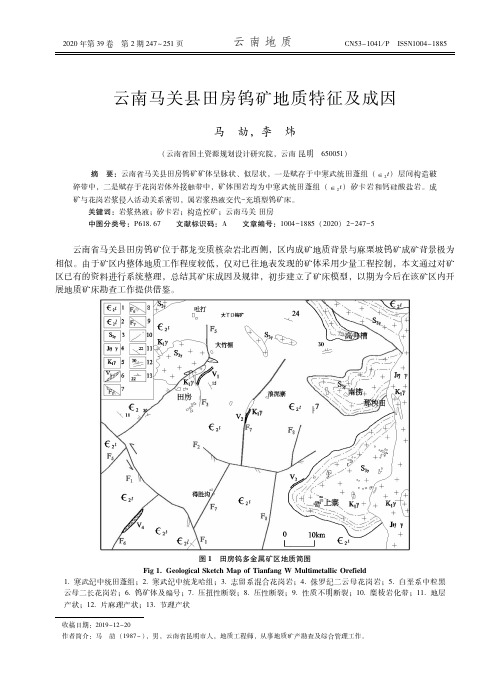 云南马关县田房钨矿地质特征及成因