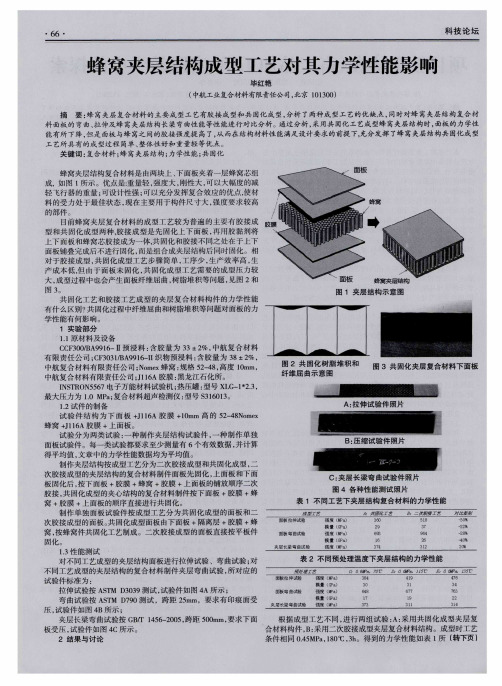 蜂窝夹层结构成型工艺对其力学性能影响