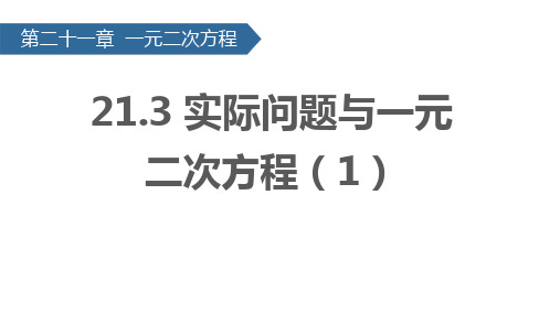 21-3 实际问题与一元二次方程 课件(共25张PPT)