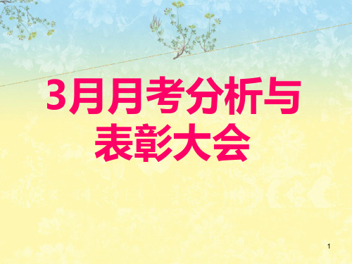 3月月考分析及表彰大会ppt课件