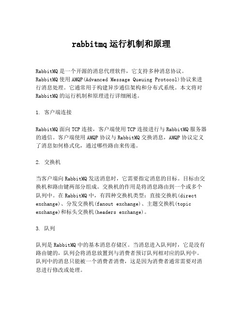 rabbitmq运行机制和原理