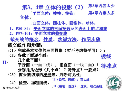 第3、4章 立体的投影(2基本曲面立体截交线)