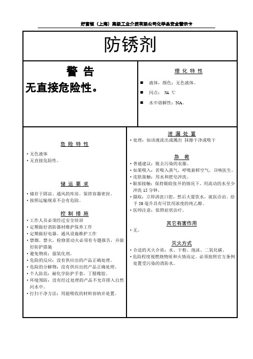 228防锈剂(MSDS)