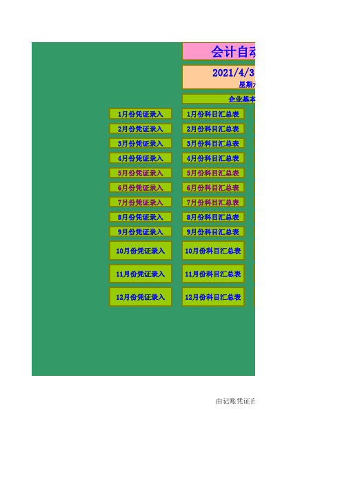 由记账凭证自动生成明细账及科目汇总表和报表