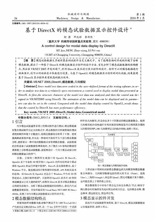 基于DirectX的模态试验数据显示控件设计