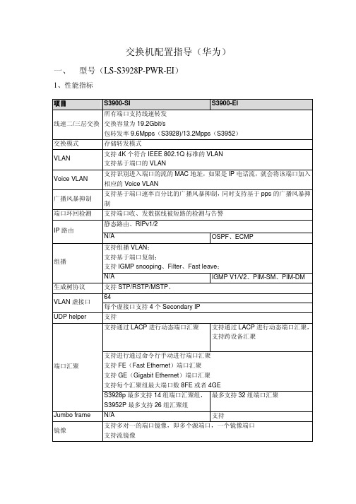 交换机配置指导（华为）