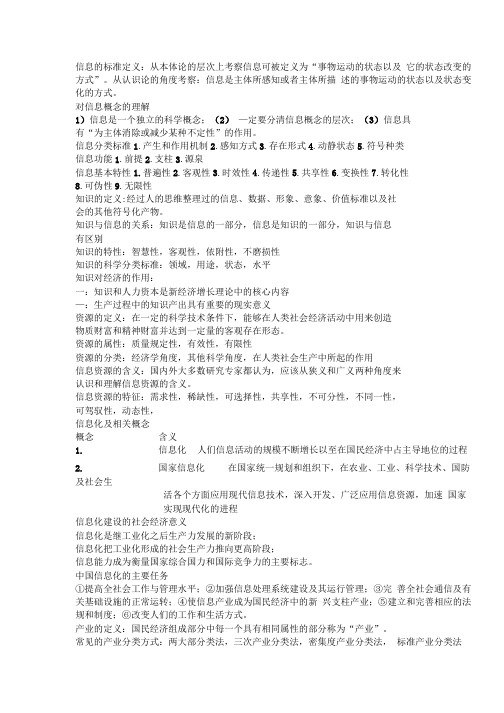 信息资源管理复习题.doc