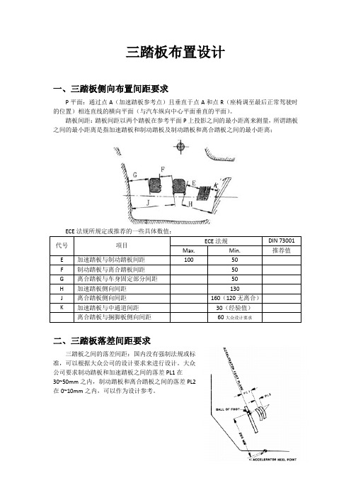 三踏板布置参考