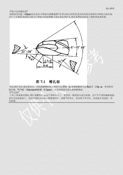 钻削加工,钻头的磨制方法