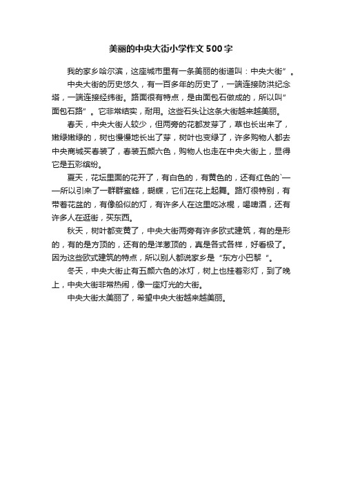 美丽的中央大街小学作文500字