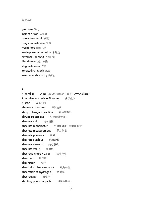 锅炉词汇5月25日