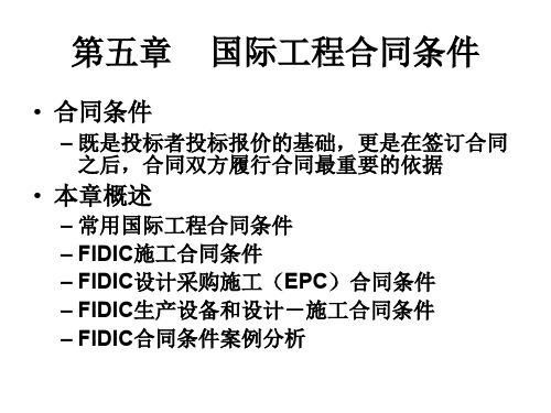 第5章国际工程合同条件