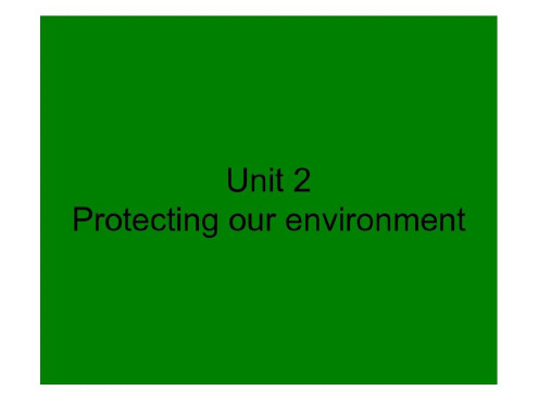 七年级英语protecting-our-environment-laguage课件