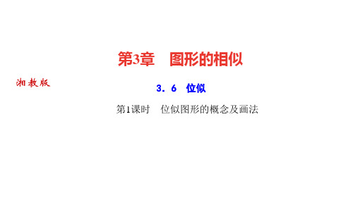 湘教版九年级数学上册作业课件 第3章 图形的相似 位似 第1课时 位似图形的概念及画法