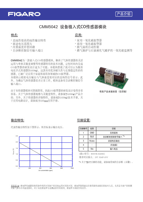 费加罗 CMM5042 植入式 CO 传感器模块说明书