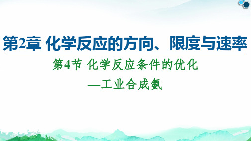 2.4 化学反应条件的优化—工业合成氨