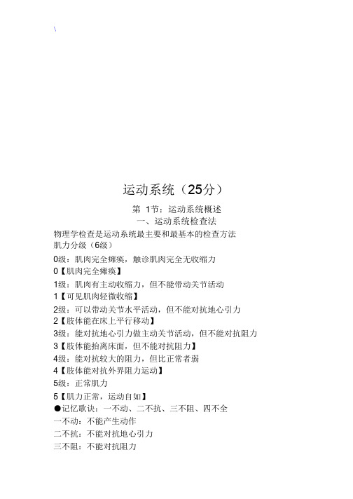 2014执业(助理)医师大苗运动系统笔记_pdf