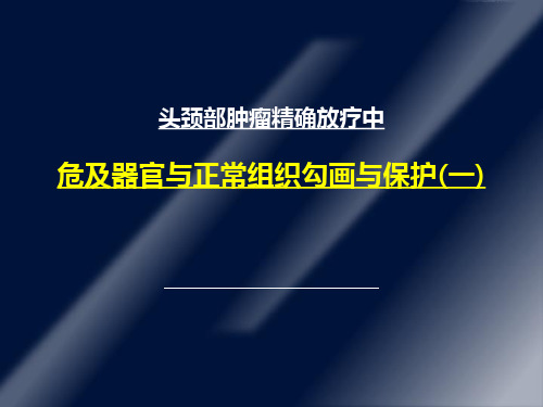 头颈部肿瘤放疗中危及器官与正常组织勾画