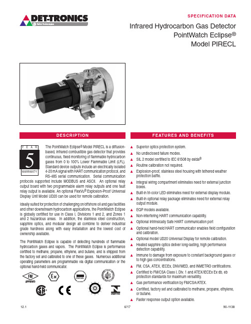 PointWatch Eclipse Model PIRECL 产品说明书