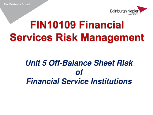 FIN10109-5 OFF-BALANCE SHEET RISK (HH)