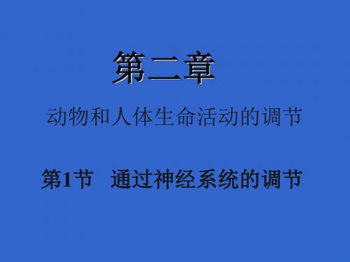 高二生物必修三2.1《通过神经系统的调节》介绍