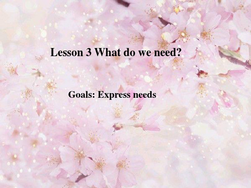 lesson3 what do we need