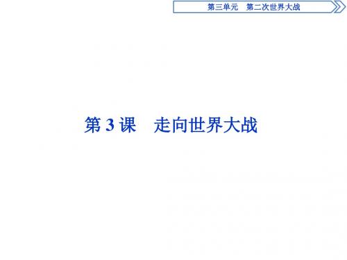 高中历史人教版选修3走向世界大战名师公开课国家级获奖课件(26张)