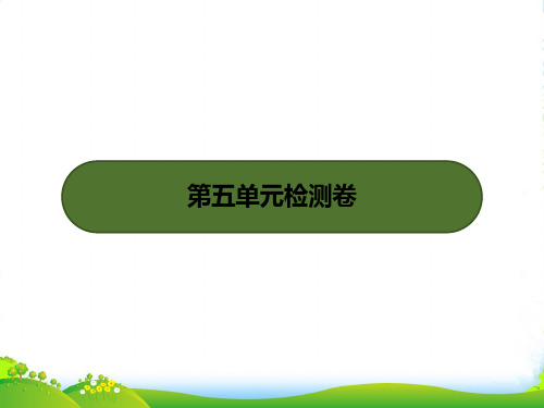 人教部编版二年级下册语文习题课件-第五单元检测卷 (共15张PPT)