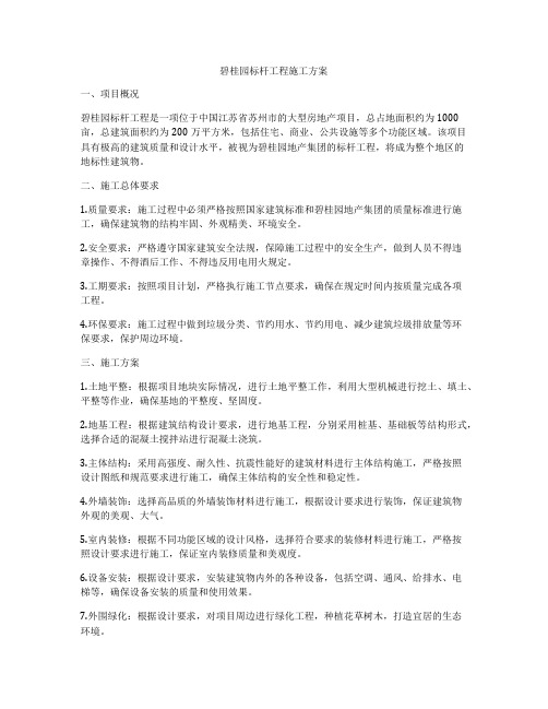 碧桂园标杆工程施工方案