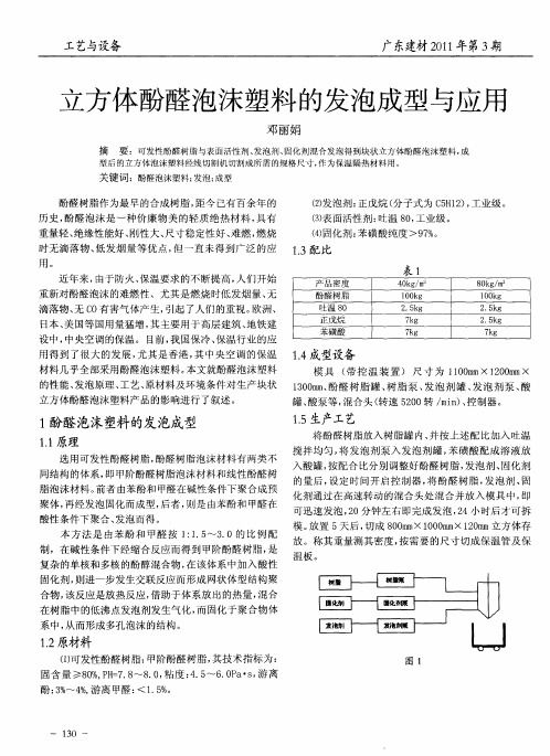 立方体酚醛泡沫塑料的发泡成型与应用