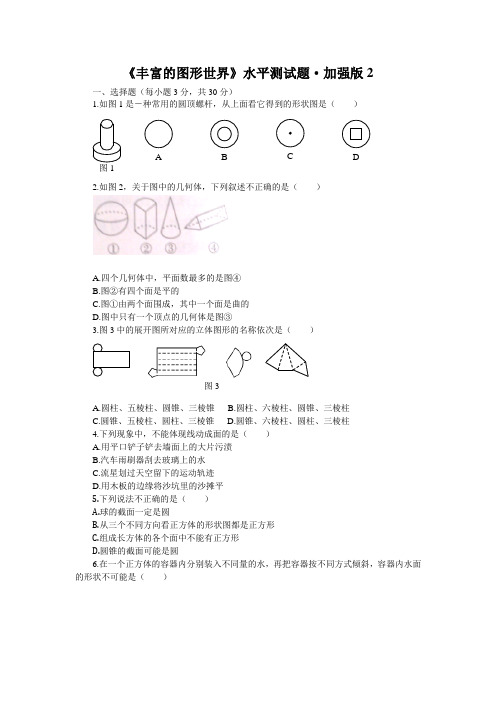 《丰富的图形世界》水平测试题