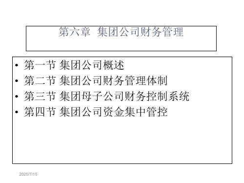 高级财务管李第6章