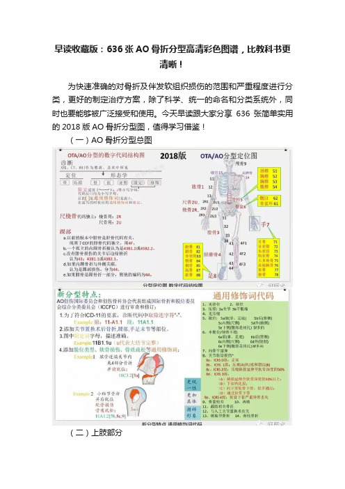 早读收藏版：636张AO骨折分型高清彩色图谱，比教科书更清晰！