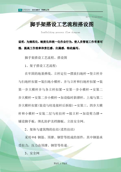 脚手架搭设工艺流程搭设图