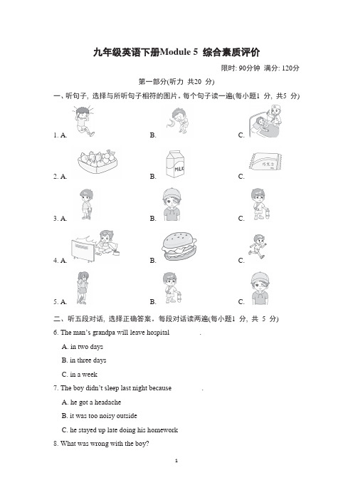 外研版九年级英语下册Module 5 综合素质评价 附答案