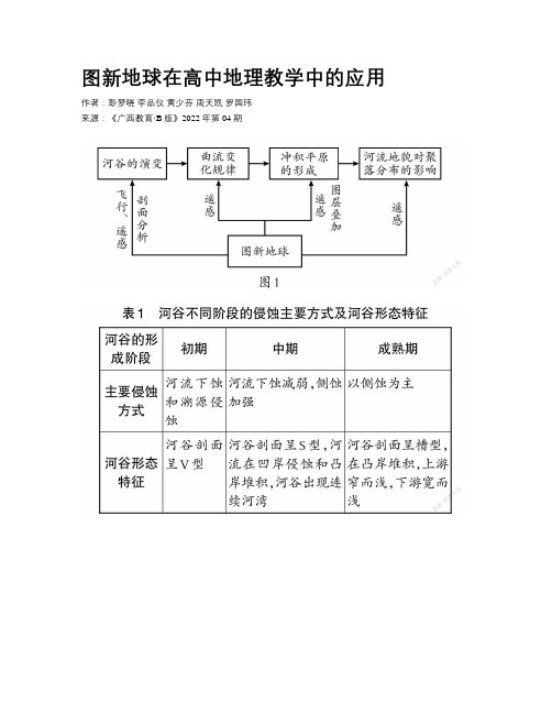 图新地球在高中地理教学中的应用