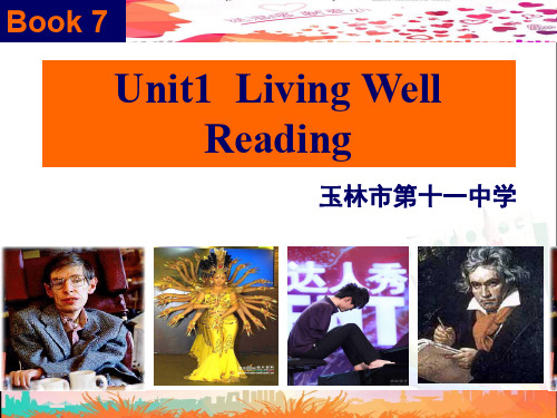 人教版高中英语Book 7 Unit1  Living Well Reading---Marty's