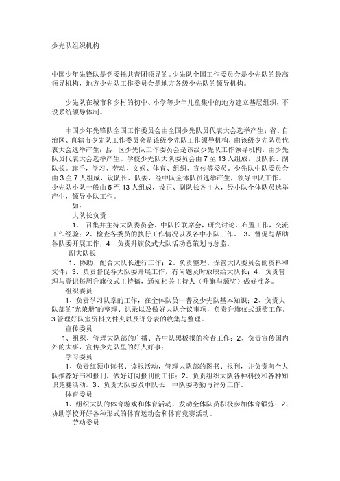 少先队组织机构