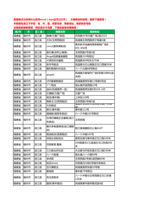 2020新版福建省福州市连江县鞋工商企业公司商家名录名单黄页联系电话号码地址大全43家