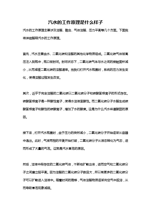 汽水的工作原理是什么样子