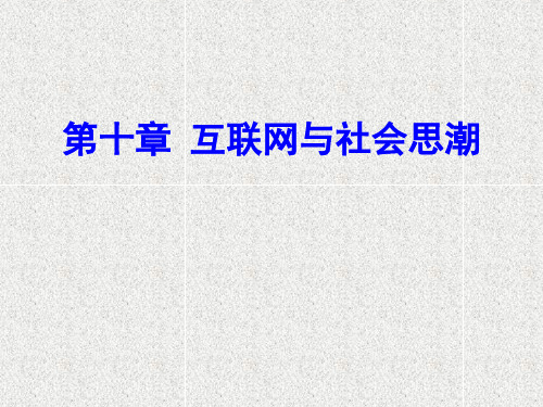 《网络与新媒体概论(高教社)》教学课件—10互联网与社会思潮 