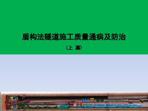 盾构法隧道施工质量通病及防治(上)PPT课件