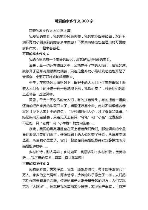 可爱的家乡作文300字