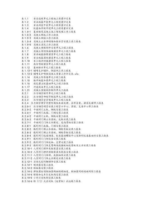 水利水电三检表最新(全)