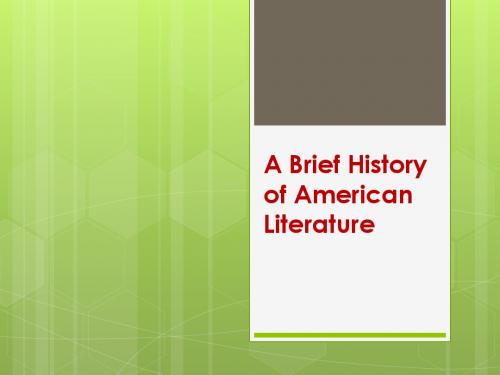 The Literature of Colonial America