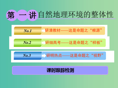 2019版高考地理一轮复习第一部分第五章自然地理环境的整体性与差异性第一讲自然地理环境的整体性课件