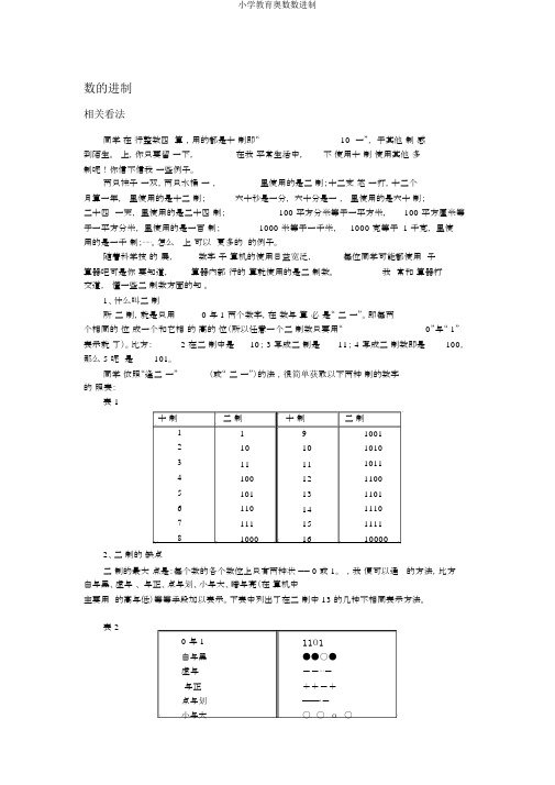 小学教育奥数数进制