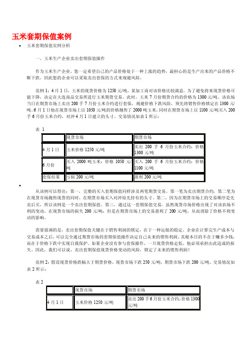 玉米套期保值案例[资料]