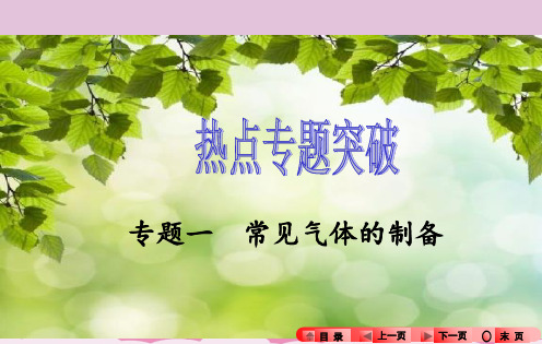河南省2016中考化学专题复习:常见气体的制备PPT课件 人教版